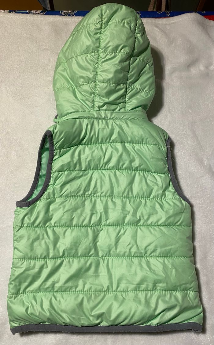 Gilet matelassé à capuche poche vert fille 4 ans S.Olivier - photo numéro 2