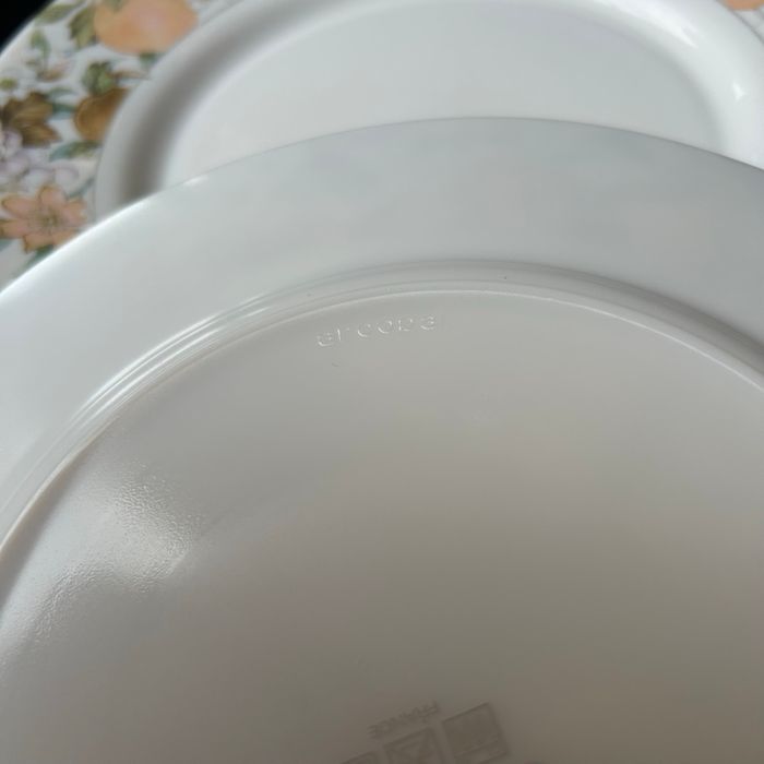 Ensemble de 6 assiettes plates vintage Ève Arcopal - photo numéro 5