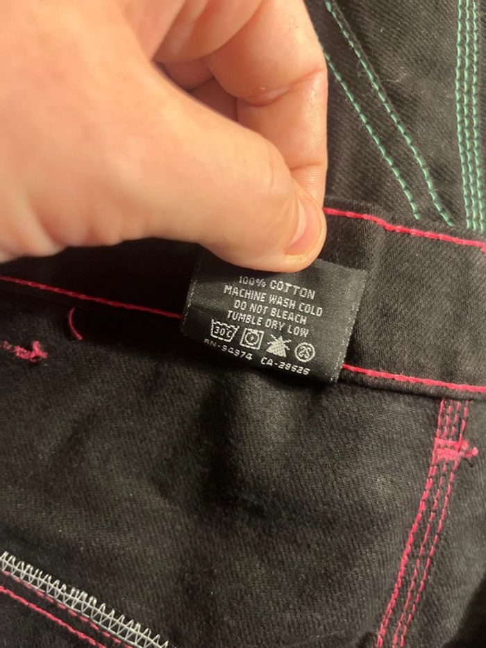 Short/Jort Stussy Black Embroidered Pink Big Logo Back – Taille XL - photo numéro 8