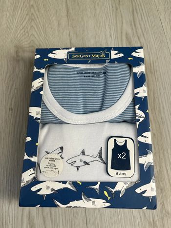Lot de 2 maillots de corps garçon 9 ans sergent major