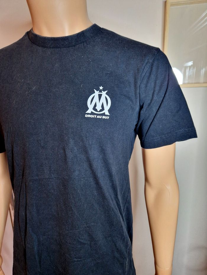 Olympique de Marseille T-shirt Noir Tribal Football Marseille Homme XL Vintage Foot - photo numéro 4
