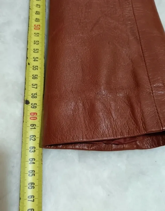 Reginaparis "Trench en cuir cognac vintage" t. 40 - photo numéro 7