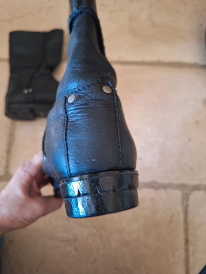 Bottes palladium en cuir grainé - photo numéro 7