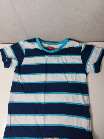 Tee-shirt rayures bleu et blanc "Tissaia"