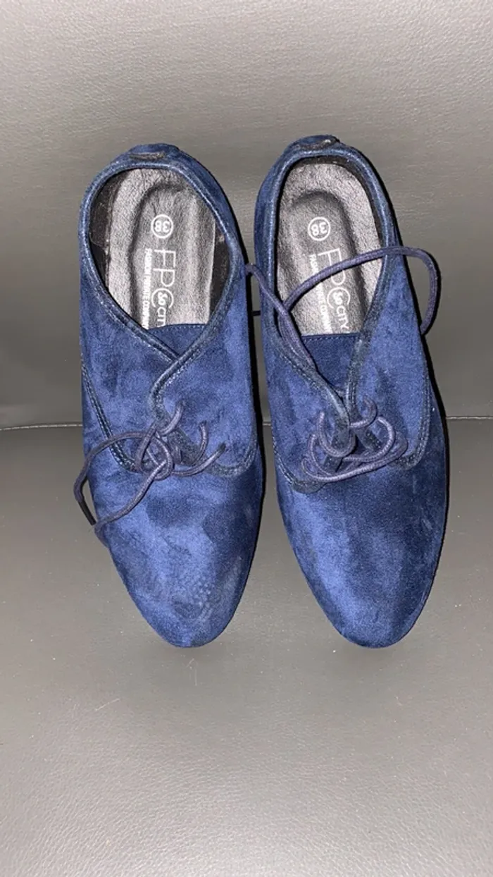 chaussure mocassin bleu 38 comme neuve - photo numéro 2