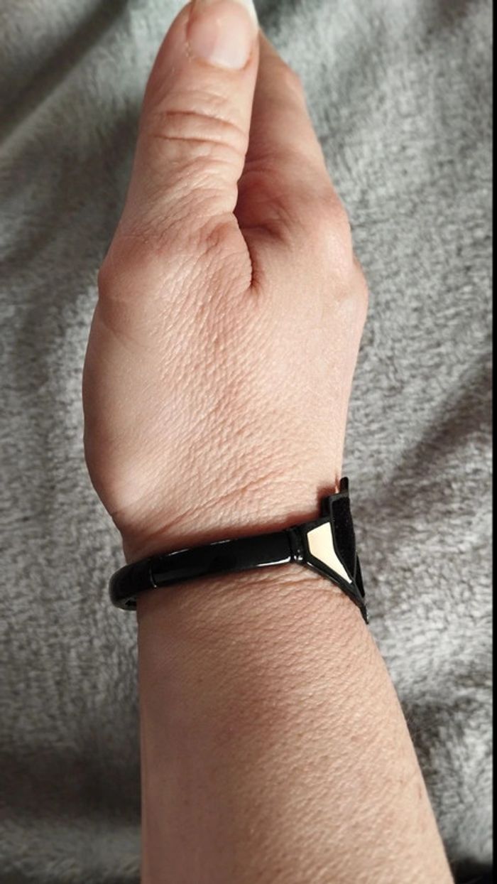 Bracelet ikita élastique noir crème - photo numéro 5