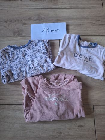 Lot pyjamas 18 mois fille 1 pièce