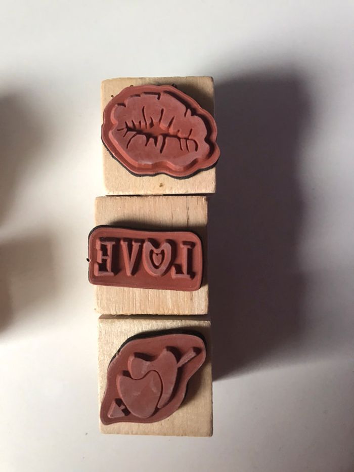 Lot de 3 tampons amour - photo numéro 2