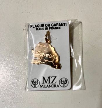 Pendentif, plaqué or Sénégal