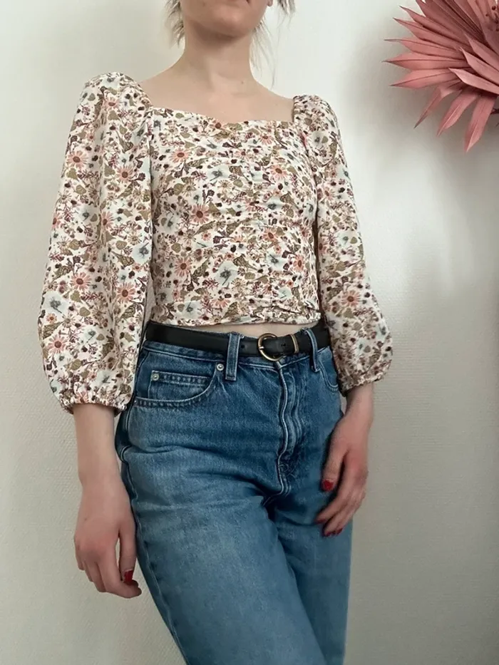 Haut fleuri vintage - photo numéro 4