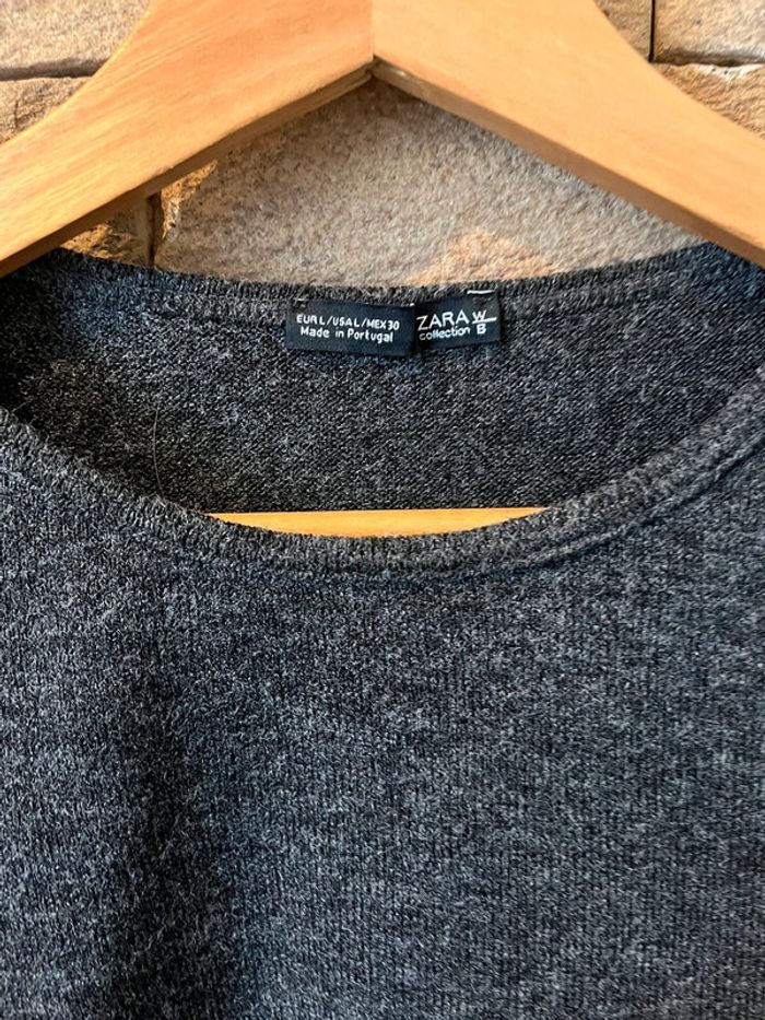Joli pull court taille L de chez Zara - photo numéro 2