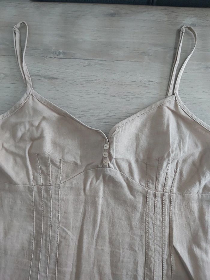 Robe femme beige en lin - photo numéro 2