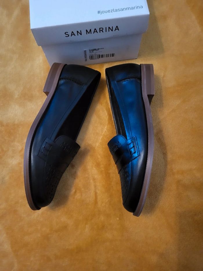 Chaussures noir en cuir - photo numéro 2