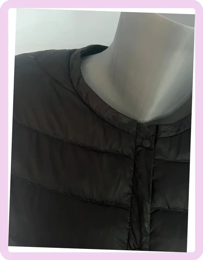 Veste noire Uniqlo taille L - Mi saison - Boutons pressions - photo numéro 2