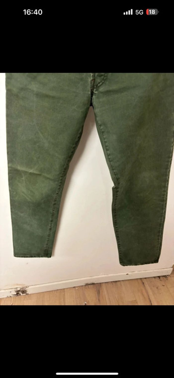 Jean Faconnable Vintage Vert - Taille 29 - Coupe Droite - photo numéro 3