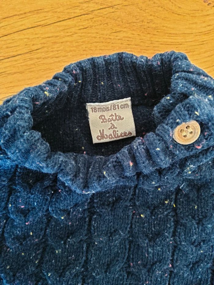 Pull marine moucheté - photo numéro 3