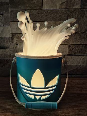 Lampe 3D Design Moderne Bleue et Blanc - Introuvable en magasin – Objet Déco Unique