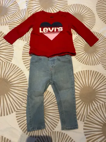 Ensemble t-shirt ML + pantalon / jeans