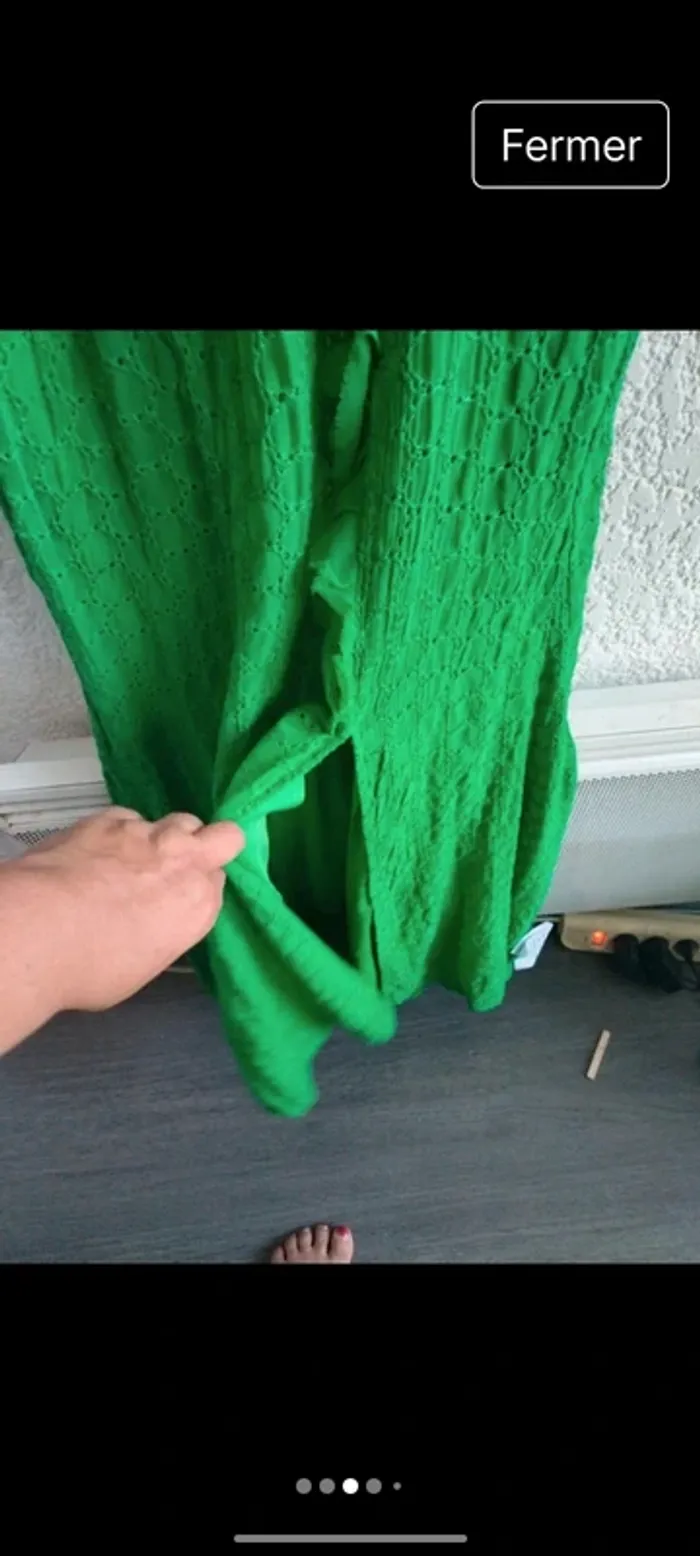 Robe verte T36 a bretelles neuve - photo numéro 2