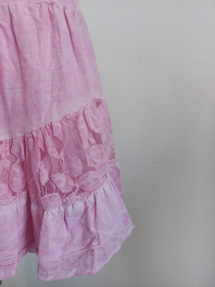 Jupe rose détails dentelle taille élastique 6 ans - photo numéro 2