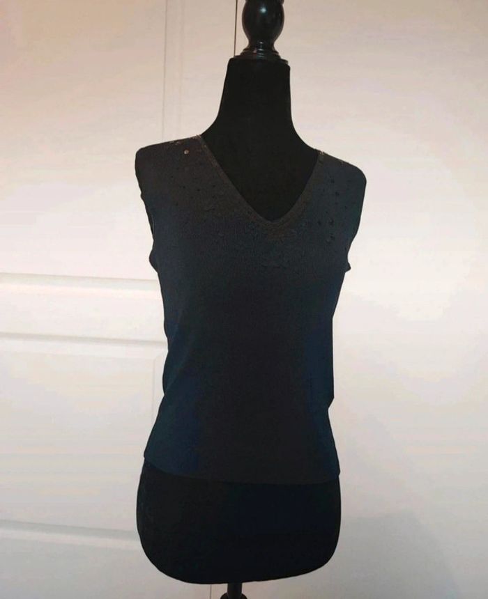 Top camaïeu noir taille 2 - photo numéro 2