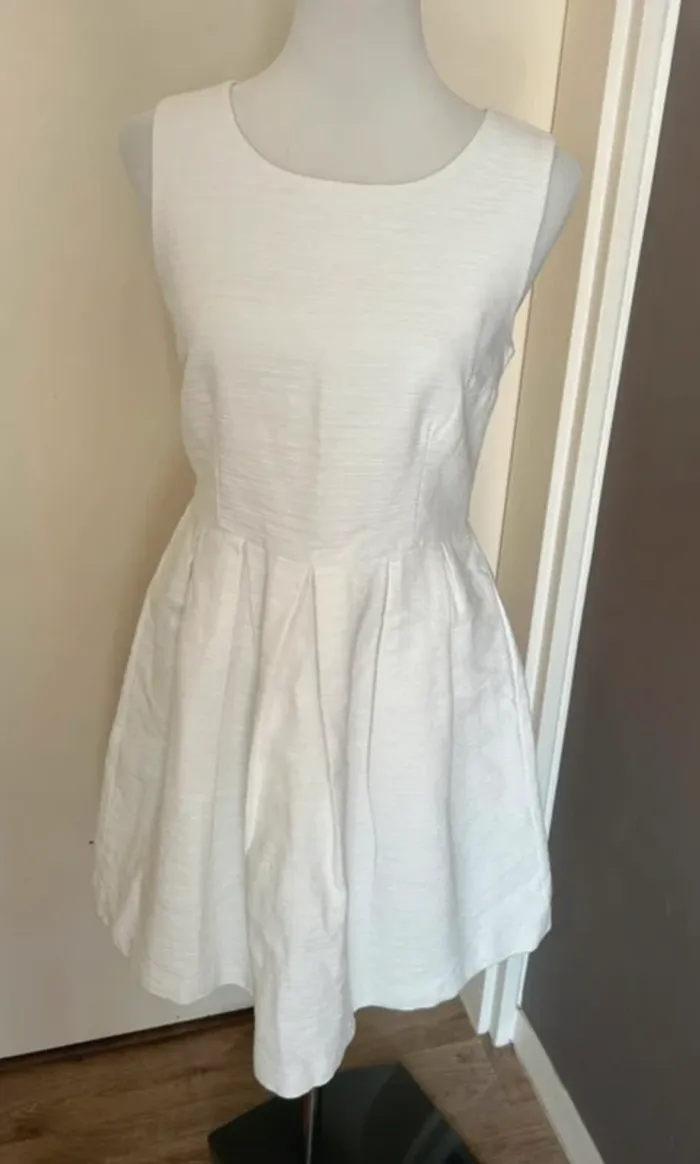 Monoprix, robe blanche, femme, taille 40