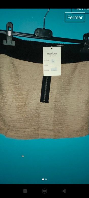 Petite jupe courte beige