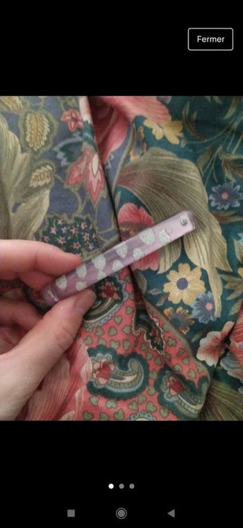 Pince vintage rose violet et argenté