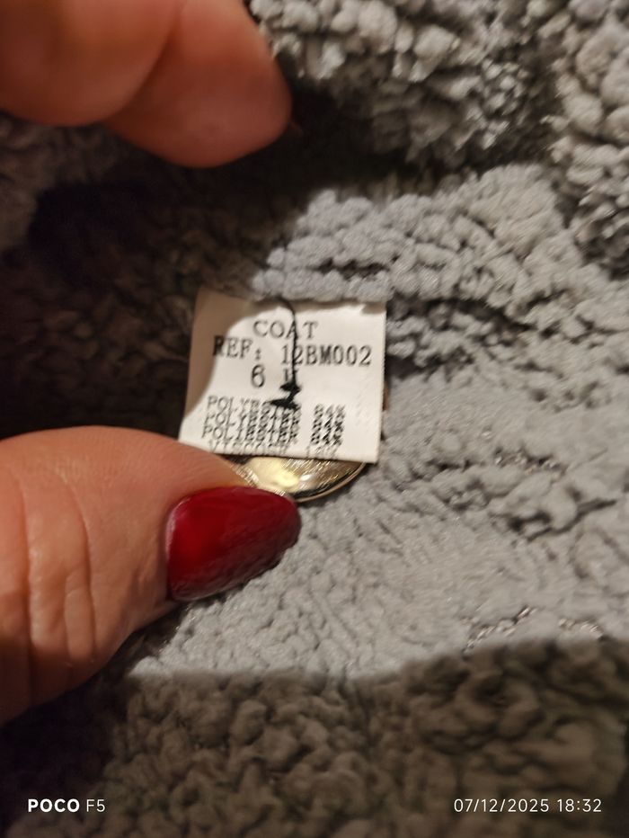 Petit manteau fille gris avec béret taile 6 mois - photo numéro 9