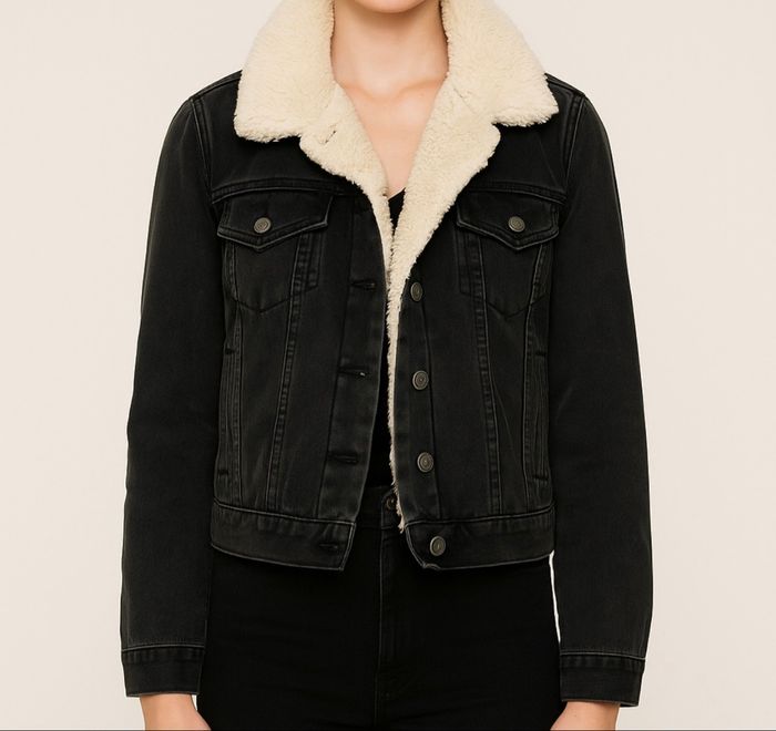 Veste en jean noir