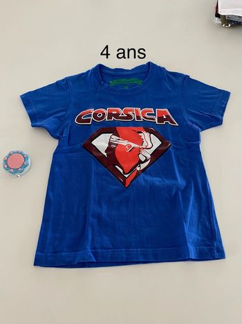 Tee shirt bleu Corsica 4 ans