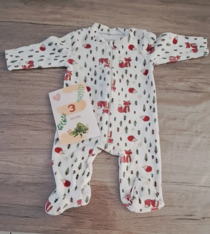 Pyjama avec des renards et hérisson