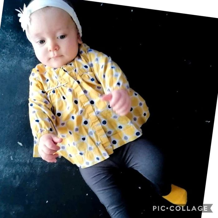 6 mois bébé fille ensemble blouse, pantalon