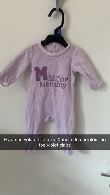 Pyjamas fille taille 1 mois