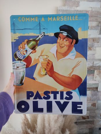 Plaque Pastis Olive comme à Marseille 