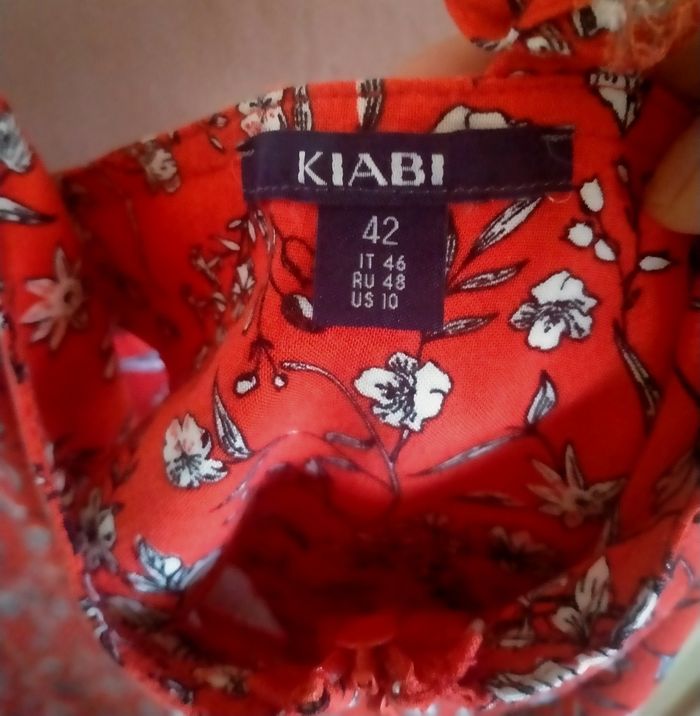 Robe courte rouge fleuri femme/taille 42/ tres bon état. - photo numéro 3