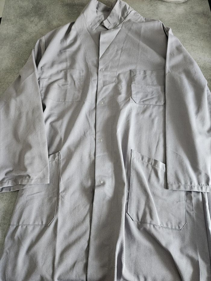 Blouse de travail unisexe - Taille 4 (52-54) - Grise - photo numéro 4