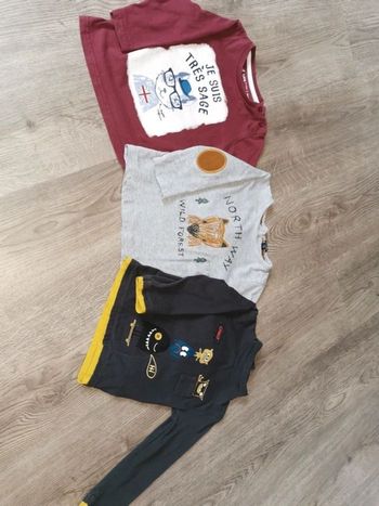 Lot 3 tee shirt ML 18 mois