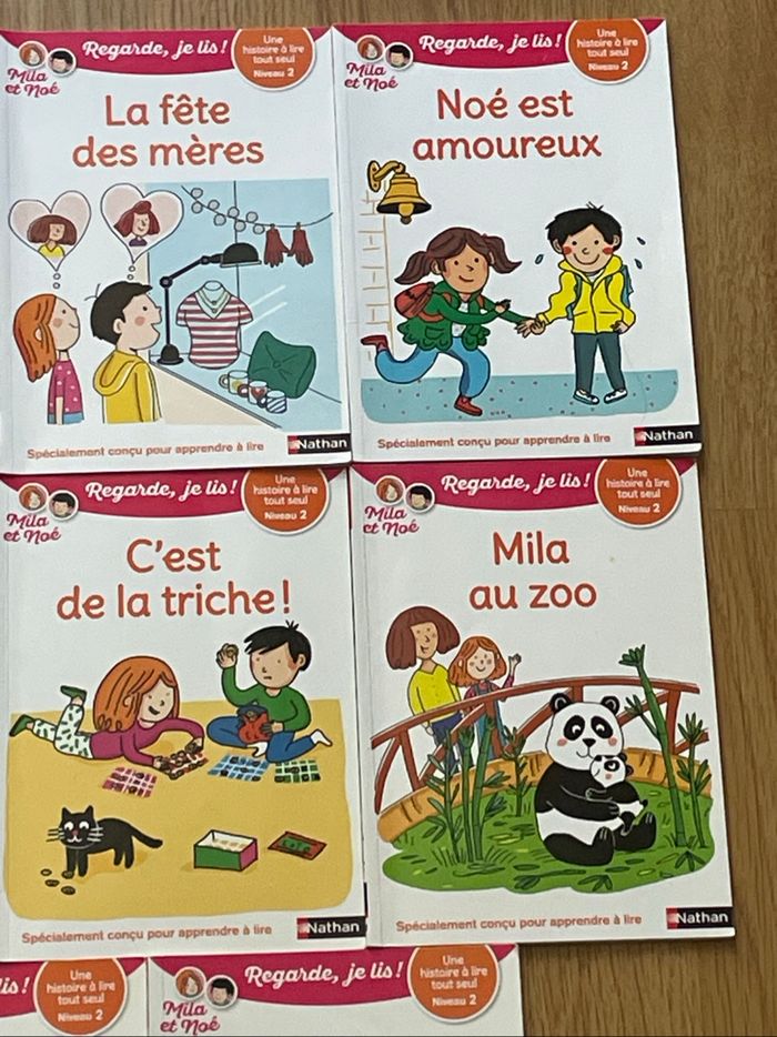 Lot 8 livres apprentissage lecture Regarde je lis avec Mila et Noé CP niveau 2 - photo numéro 3