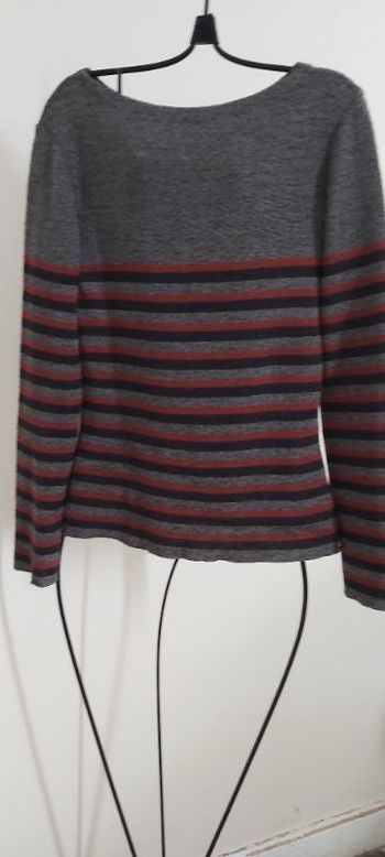 Pull longues manches rayures