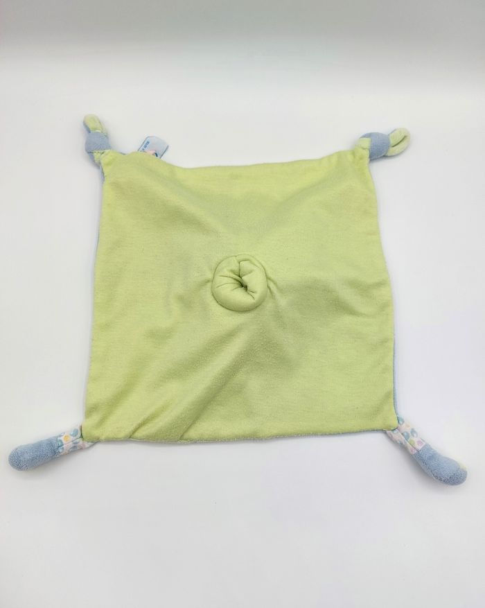 Doudou plat chien beige bonnet GIPSY bleu vert feuille spirale pied - photo numéro 2