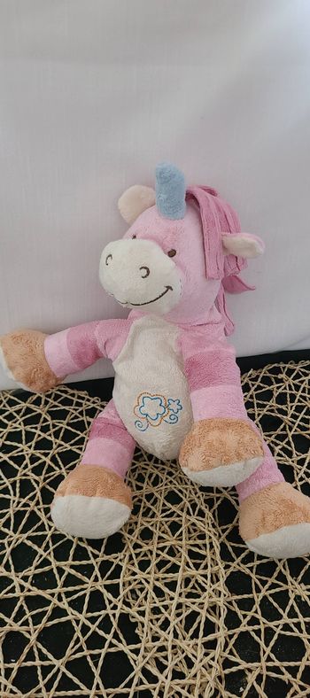 Doudou licorne rose BENGY