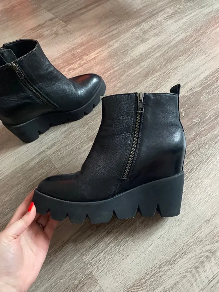 Boots en cuir Ateliers Mégis - photo numéro 3