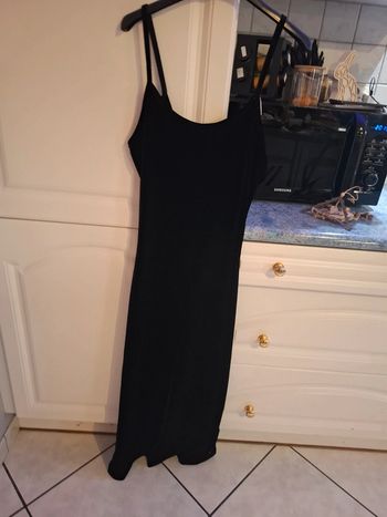 Robe de soirée en velours noir longue