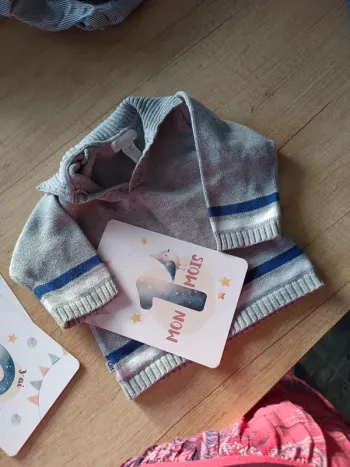Pull laine gris
