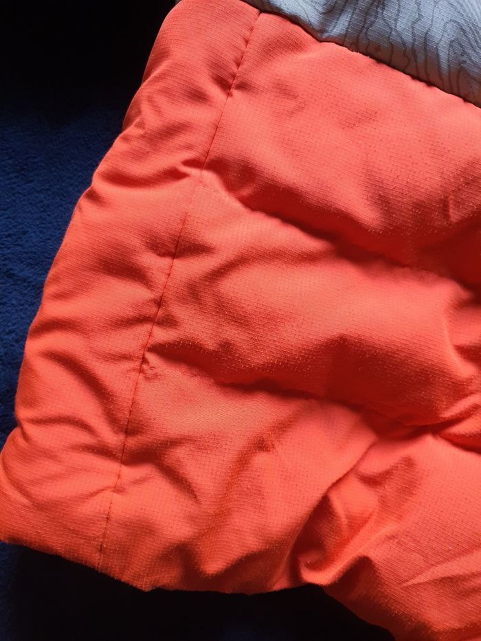 Doudoune à capuche orange et grise Décathlon 4-5A - photo numéro 7