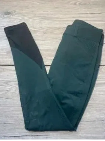 Pantalon Equitheme vert série Joséphine, taille  36  (S), grip  aux  genoux,  très  bon  état