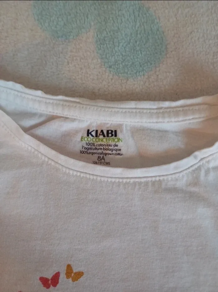 T-shirt blanc avec écritures 8 ans - photo numéro 3