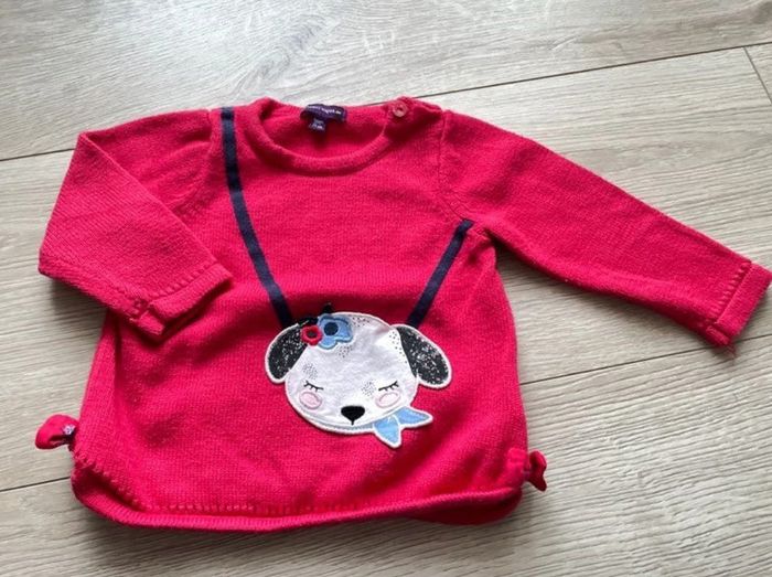 Pull fin rouge - Sergent Major - 9m
