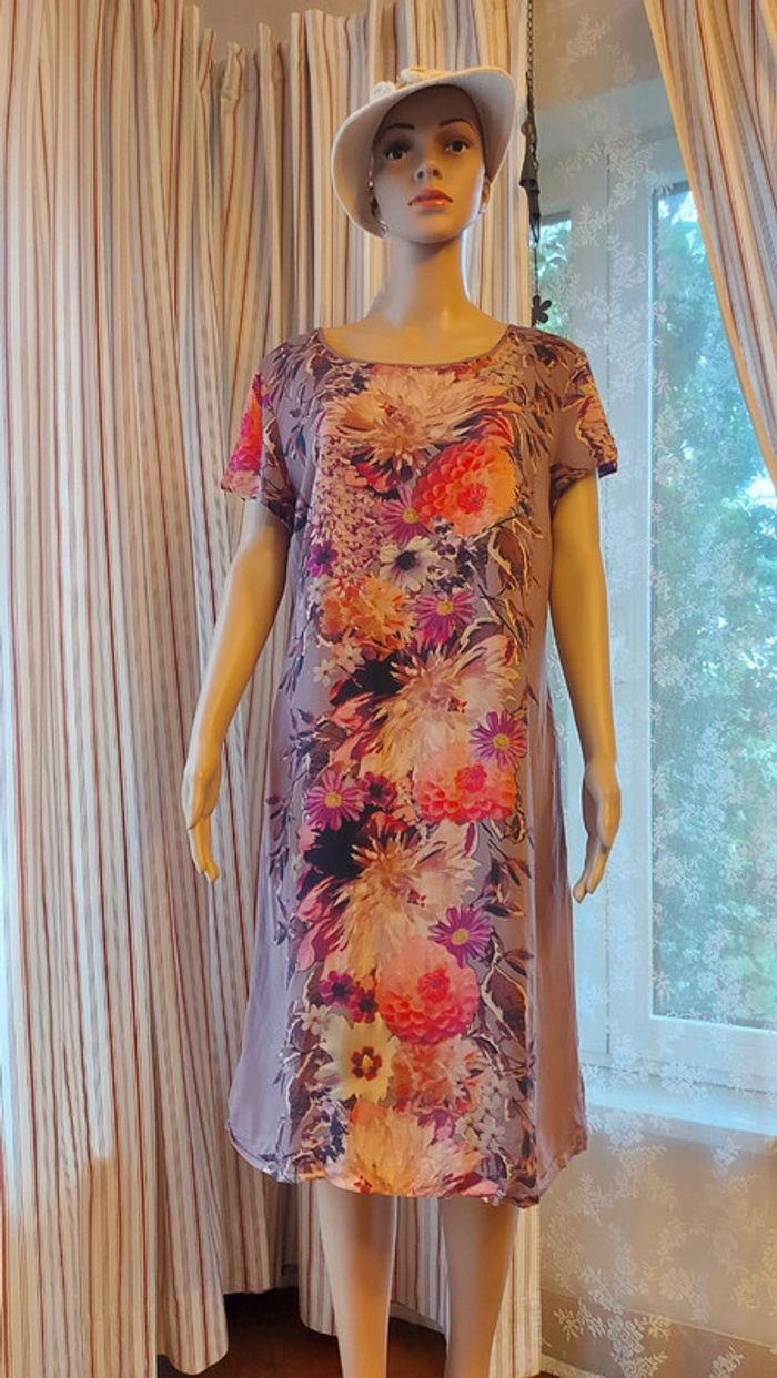 Robe lila fleuries Libelle Femmes fr 46 be 44 - photo numéro 4